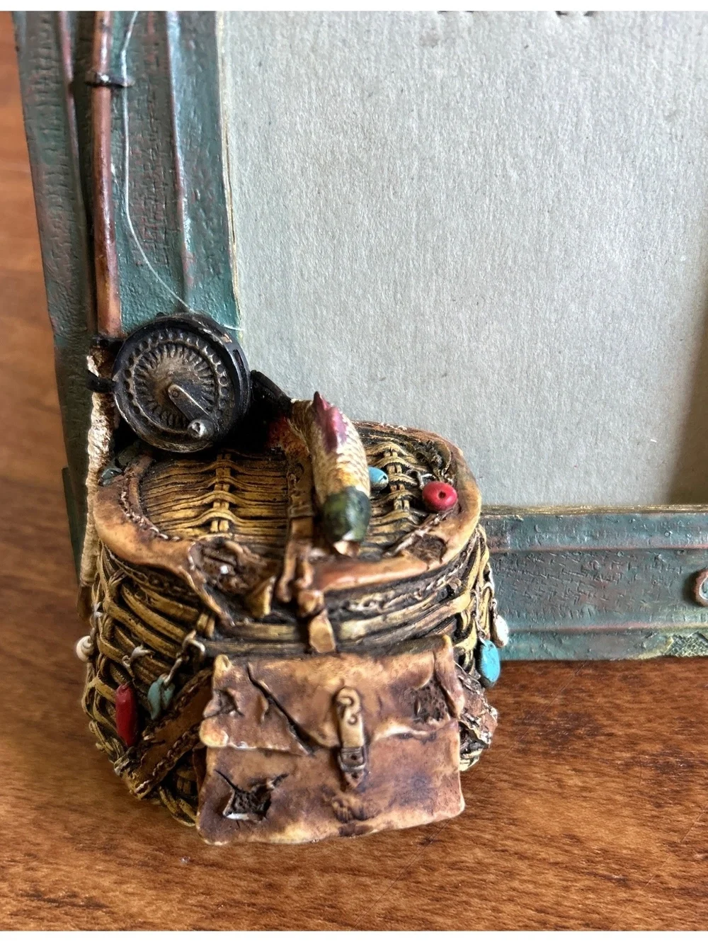 Rustic Fishing Basket Themed Decorative Photo Frame